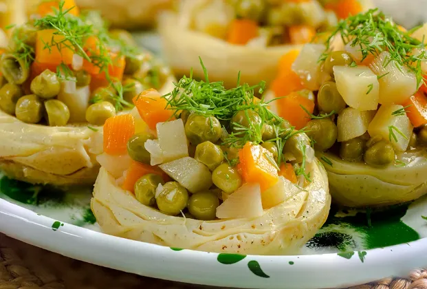 Artichokes with olive oil