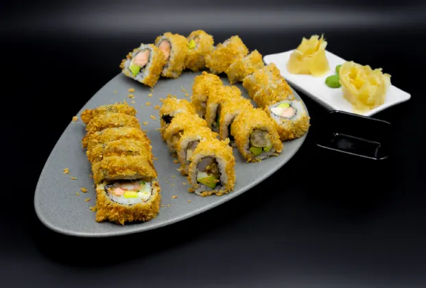 Mixed tempura sushi set (24 pieces)