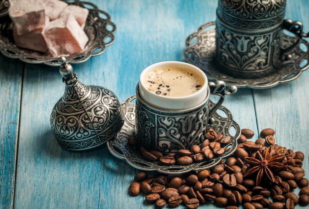 Turkish coffee with milk