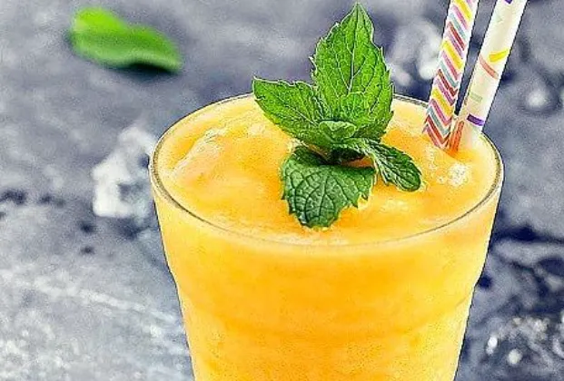 Peach frozen drink