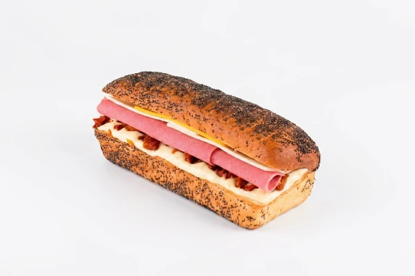 Beef ham panini sandwich