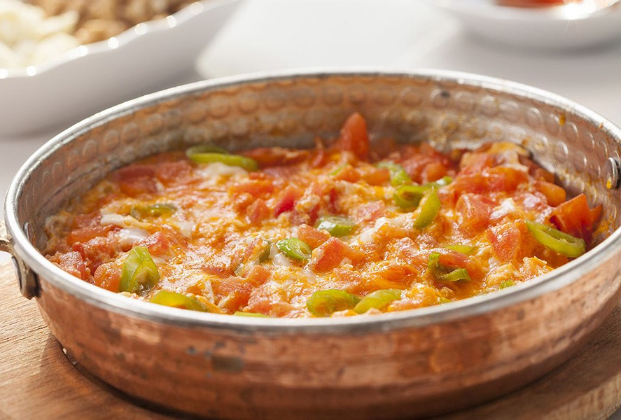 Menemen with kaşar cheese
