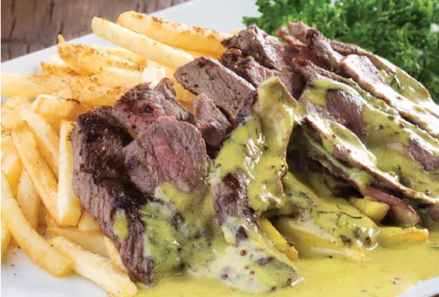Kiwi sauce ribeye steak