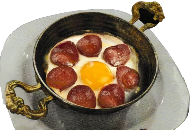Turkish sausage and eggs