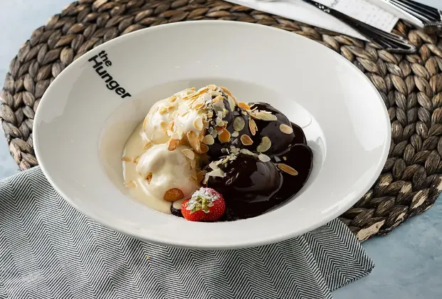 Almond profiteroles