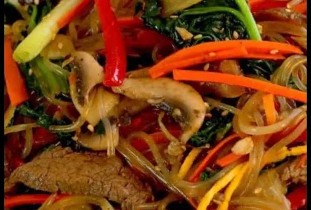 Beef japchae bap