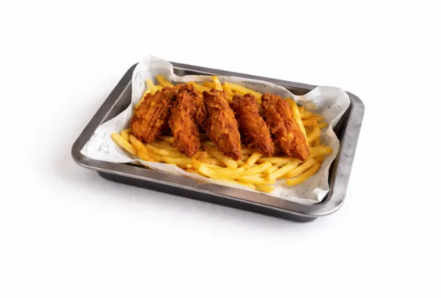Crispy chicken and French fries