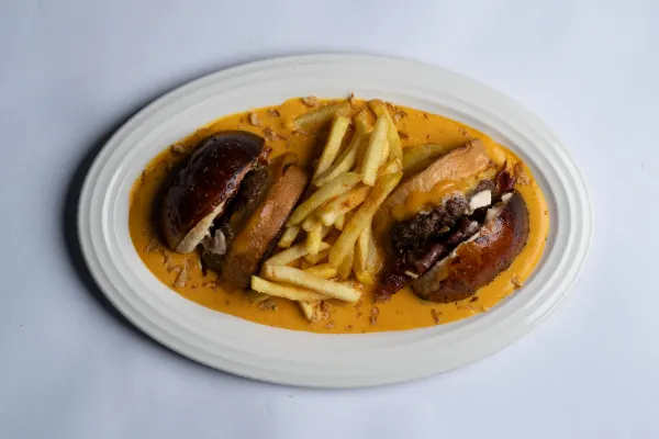 Extra cheese burger