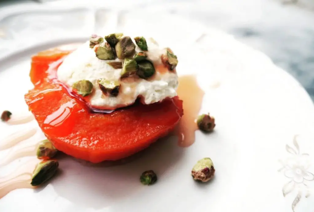 Quince Dessert with Kaymak
