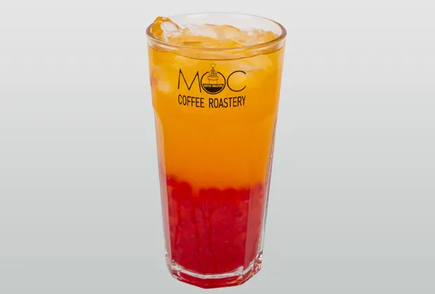 Mango pineapple bubble tea