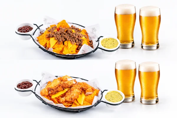 Nachos + 2 × 25 cl Efes draft beers