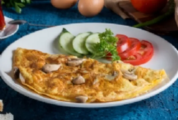 Mushroom and Kaşar Cheese Omelette