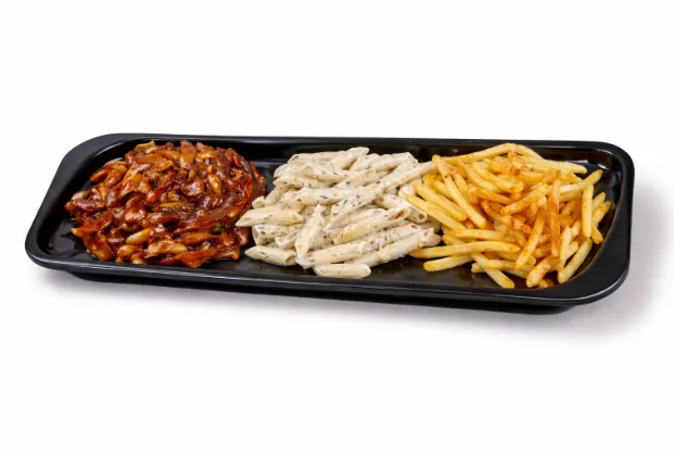 Bizden barbecue chicken + pasta