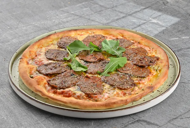 Beef ribeye pizza
