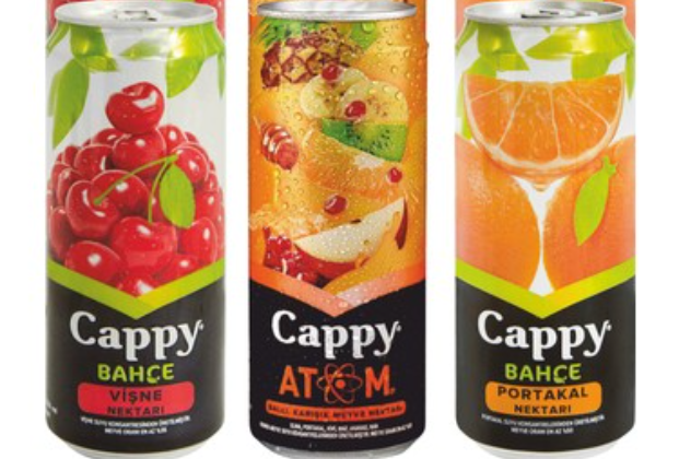 Cappy fruit juice (sour cherry, peach, mixed)