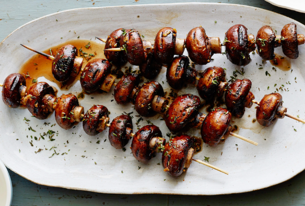 Grilled mushrooms