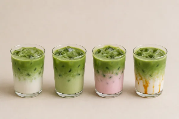 Flavoured Iced Matcha Latte