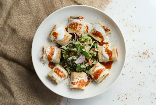 Roasted Eggplant Beyti Kebab