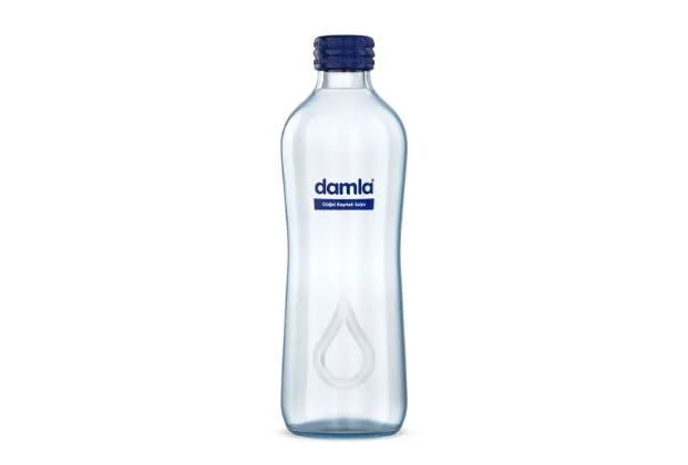Glass-bottled water