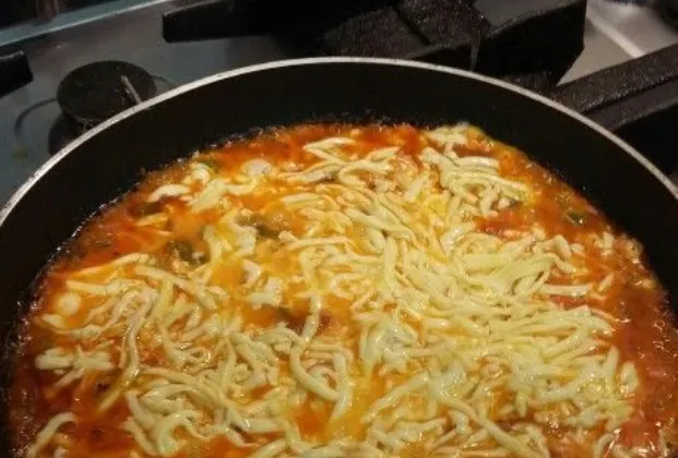 Menemen with Kaşar and Kavurma