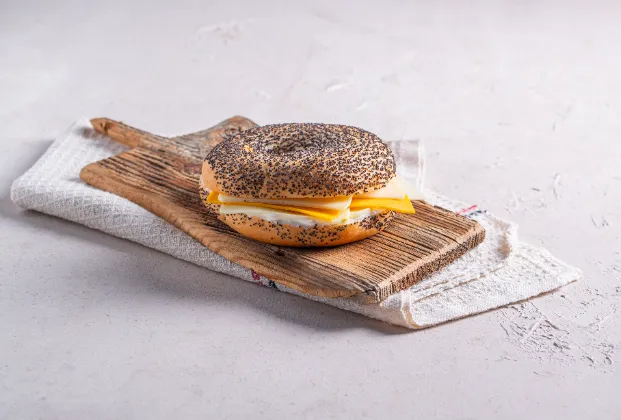 Las Vegas Three-Cheese Bagel