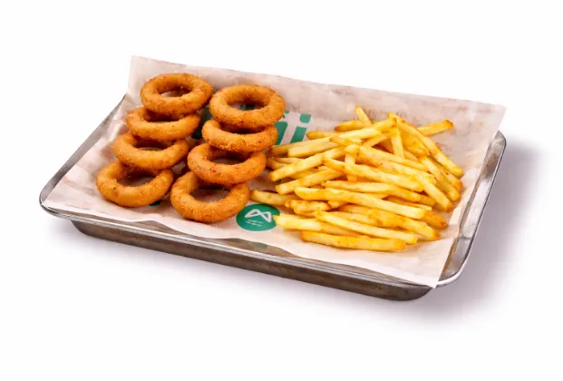 Onion rings and fries