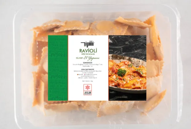 Roasted eggplant ravioli