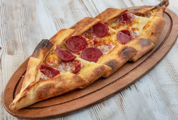 Sucuk and Kashar Cheese Pide