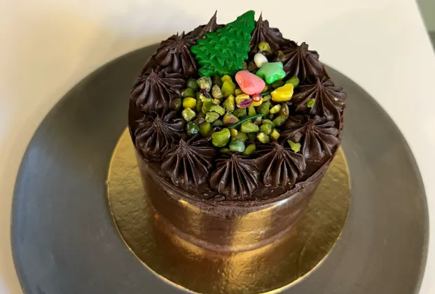 Chocolate and Antep Pistachio Cake