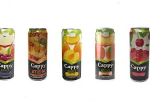 Fruit juice (sour cherry, peach, or mixed)