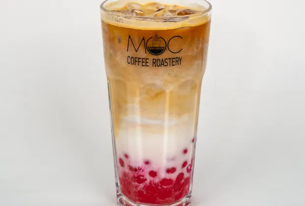 Iced latte bubble tea