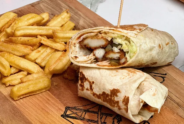 Chicken Wrap with Fries