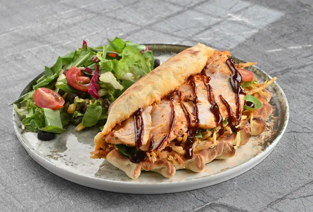BBQ sauce grilled chicken panzerotti