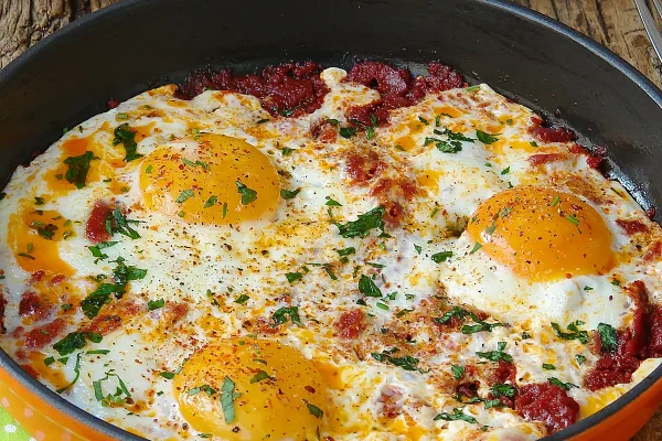 Eggs with Tomato Paste
