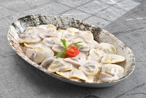 Chicken and mushroom ravioli