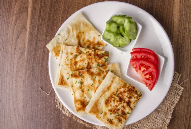 Potato and Kaşar Cheese Gözleme
