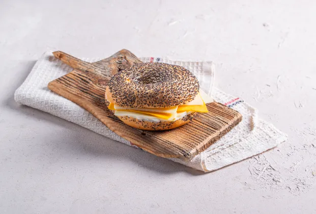 Las Vegas Three-Cheese Bagel