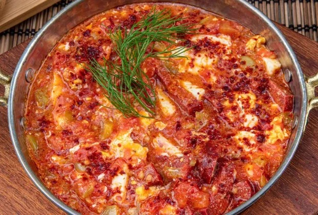 Menemen with sucuk