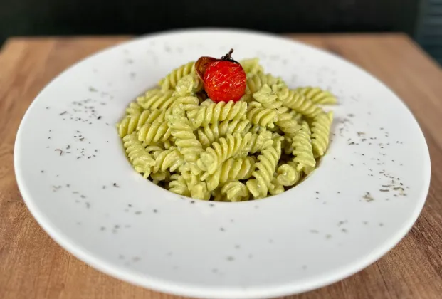 Fusilli with pesto