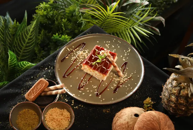 Tres leches cake with hazelnut