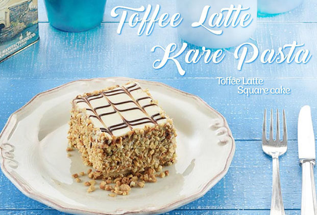 Toffee Latte Square Cake