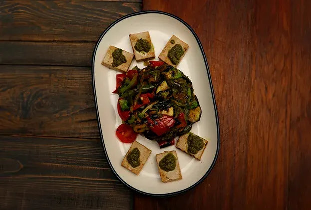 Grilled vegetable tofu