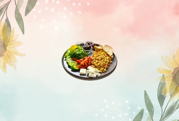 Vegan breakfast plate (gluten-free, sugar-free)