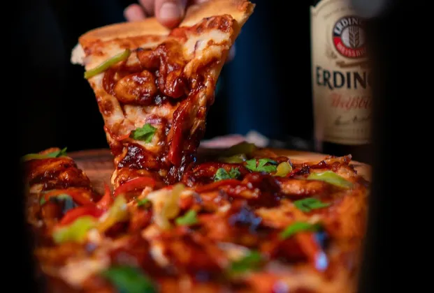 Sourdough Chicken BBQ Pizza