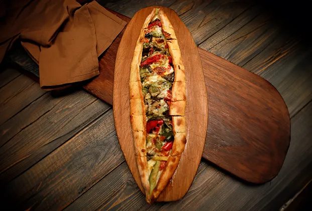 Vegetable pide