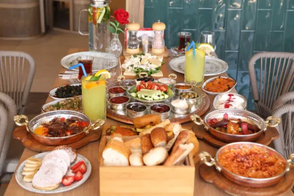 Turkish breakfast spread