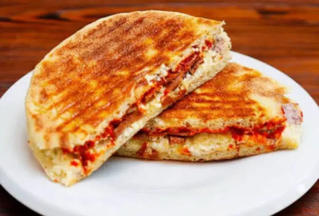 Bazlama toast with potatoes