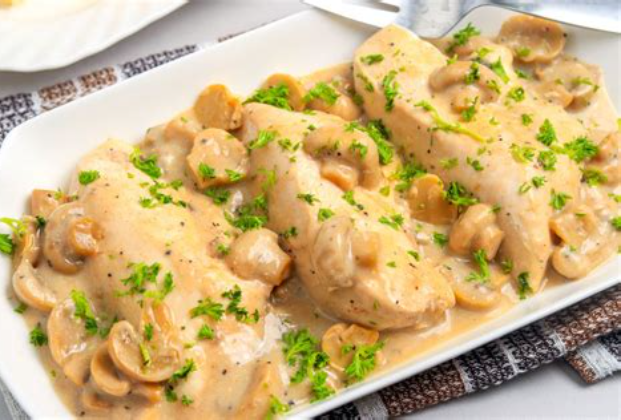 With Mushroom Sauce