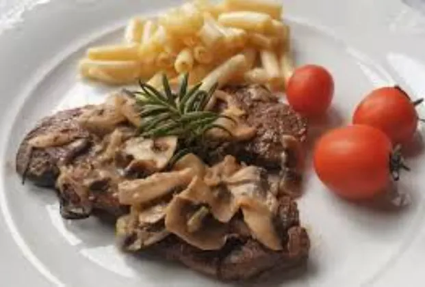 Meat with Mushroom Sauce