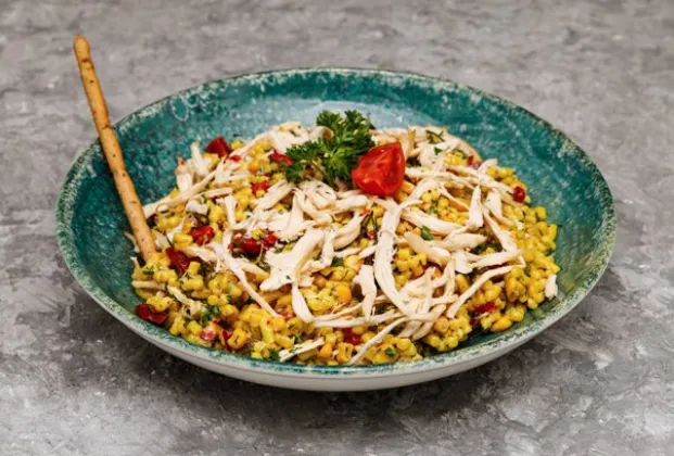 Chicken fregola salad